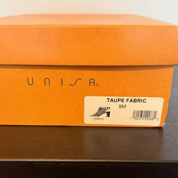 Unisa Ungaila Taupe Peep Toe Heels Women’s 9M Cutout Slingback Dress Shoes - Picture 2 of 4